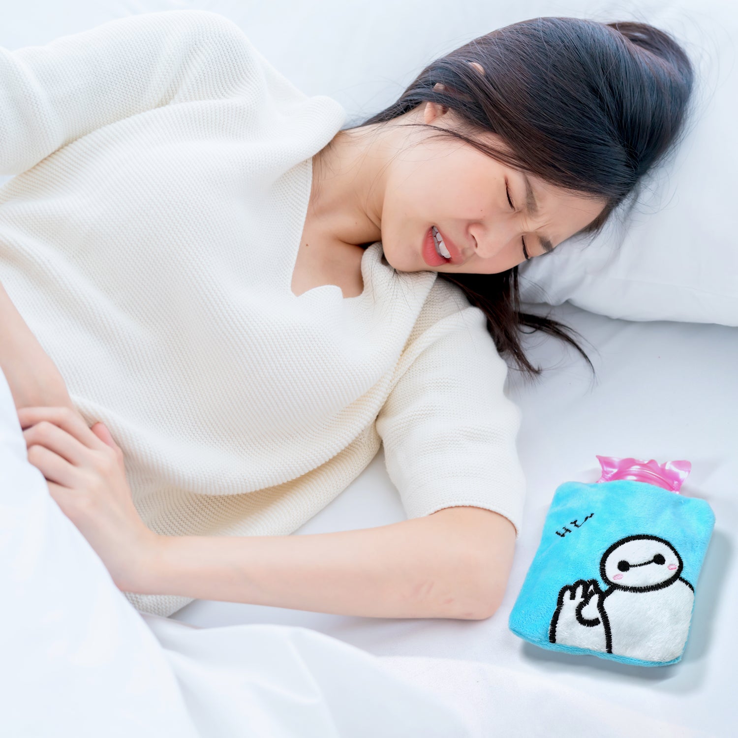 6525 Blue Baymax small Hot Water Bag with Cover for Pain Relief, Neck, Shoulder Pain and Hand, Feet Warmer, Menstrual Cramps. DeoDap 6525 Blue Baymax small Hot Water Bag with Cover for Pain Relief, Neck, Shoulder Pain and Hand, Feet Warmer, Menstrual Cramps. DeoDap